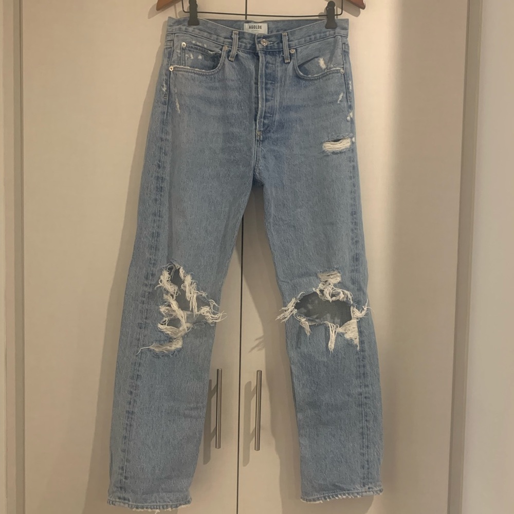 Agolde high-waisted distressed jeans